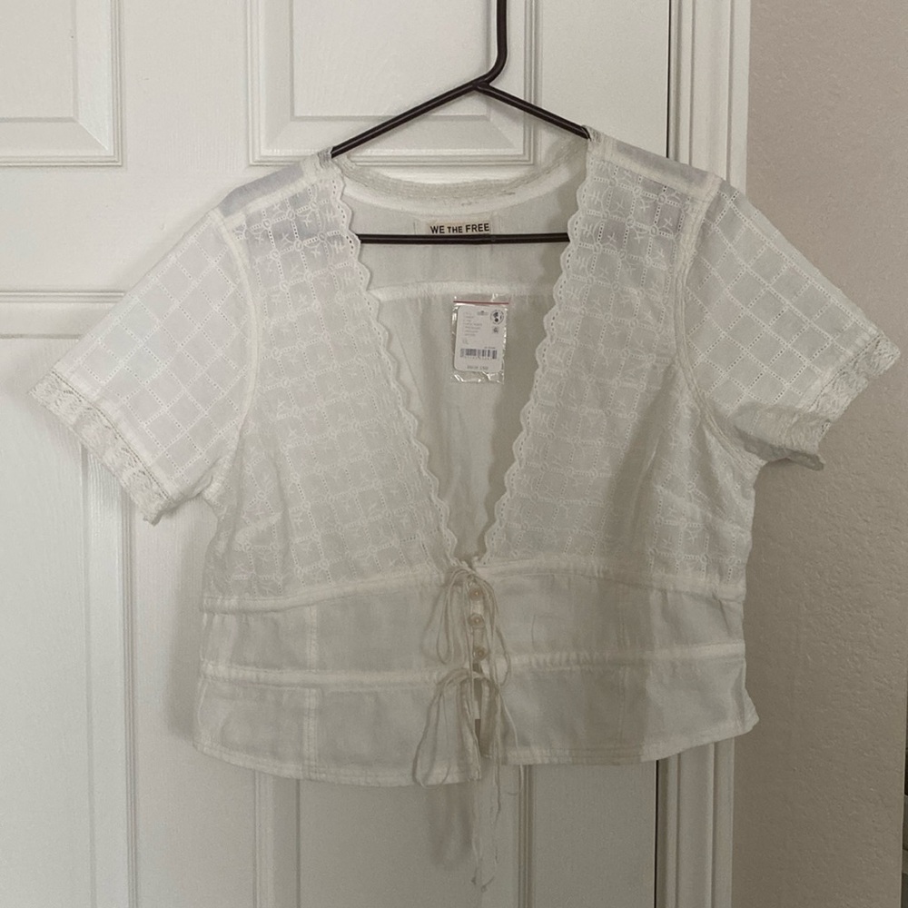 Free People cropped blouse NWT